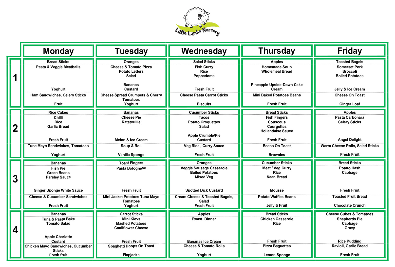 Sample Menu Little Lambs Nursery Nursery In Bolton sample-menu-little-lambs-nursery-nursery-in-bolton